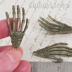 Bronze Skeleton Hand Charm or Pendant