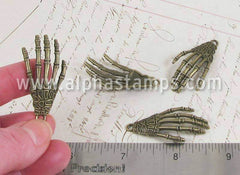 Bronze Skeleton Hand Charm or Pendant
