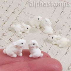 Tiny Resin Bunny Rabbits