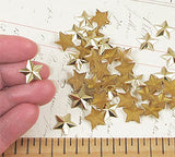 Flat-Back Gold Star Studs - 12mm