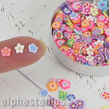 Bright Flowers Polymer Clay Slice Mix*