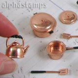 Kitchen Pots & Utensils Set - Copper