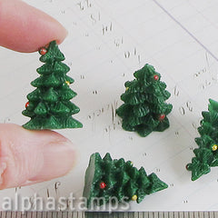 1 Inch Decorated Green 3D Tree