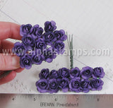 1/2 Inch Purple Paper Roses