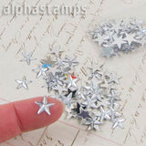 10mm Clear Flat-Back Acrylic Rhinestone Stars