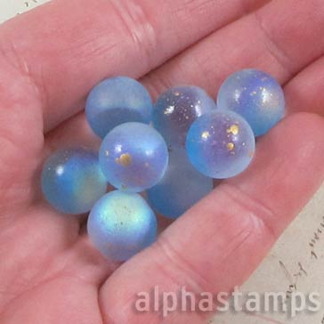 Sky Blue Iridescent 11mm Glass Marbles