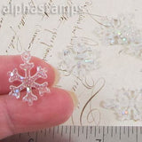 15mm Iridescent Acrylic Snowflake Charm