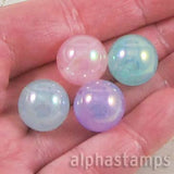 16mm Pastel Iridescent Round Bead Mix
