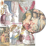 18th Century Fans Collage Sheet