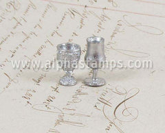 Tall Curvy Metal Goblet