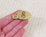 3/4 Inch Faux Metal Oval Numerals