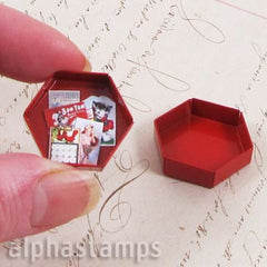 Red Metal Hexagon Boxes