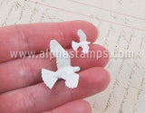 Mini White Resin Pigeons or Doves