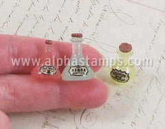 Aqua Resin Flask with Beetles Label
