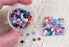 Tiny 4mm Round Buttons Mix