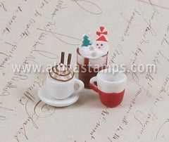 Red & White Ceramic Christmas Mug*