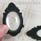 Fancy Victorian 40x30mm Black Cameo Setting