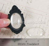 40x30mm Clear Glass Cabochon