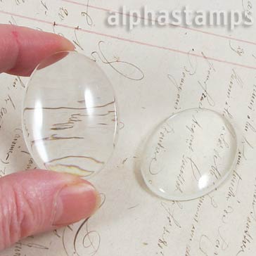 40x30mm Clear Glass Cabochon