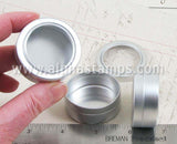 45mm Metal Tin with Clear Lid