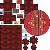 4 Inch Steamer Trunk - Damask Collage Sheet