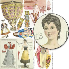4 Inch Paper Doll Costumes Collage Sheet