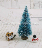 Green Sisal Tree with Snow - 4 Inch