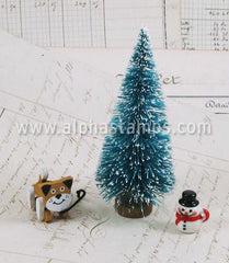 Green Sisal Tree with Snow - 4 Inch