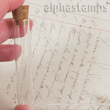 60mm Tube Glass Bottle with Cork