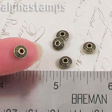 6mm Antique Bronze Saucer Beads