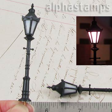 7cm Tall LED Lamppost