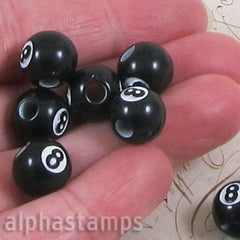 Eight Ball Beads - Set of 3