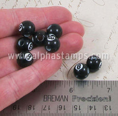 Eight Ball Beads - Set of 3