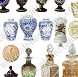 Apothecary Jars & Labels Collage Sheet