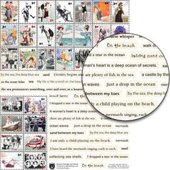 Beachy Postage & Words Collage Sheet