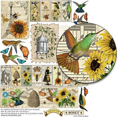 Birds and Bees Collage Sheet