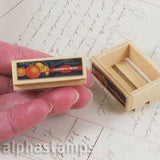 Empty Fruit Crate with Decal & Solid Sides