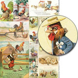 Chicks and Roosters Collage Sheet