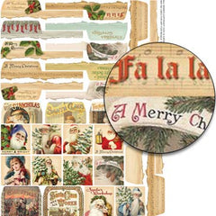 Christmas Tabs & Text Collage Sheet