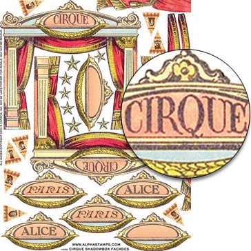 Cirque Shadowbox Facades Collage Sheet