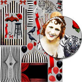 Dark Circus ATC Frame Set Collage Sheet