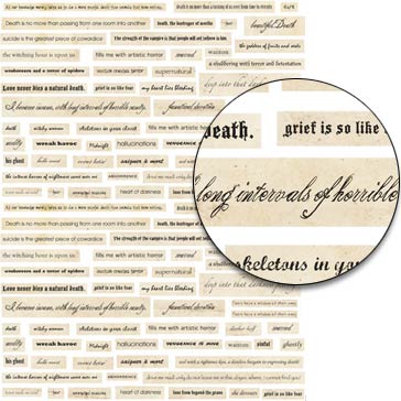 Dark Words Collage Sheet