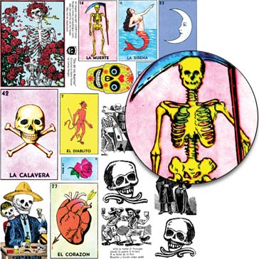 Dia de los Muertos (Day of the Dead) Collage Sheet