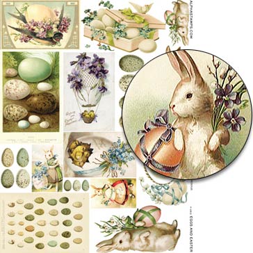 Eggs and Easter Collage Sheet