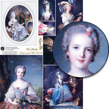 Floral Marie Antoinette Collage Sheet