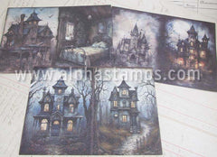 Haunted Houses Background Papers Set