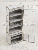 Short Arch Top Facade Bookcase - Half Scale