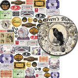 Halloween Labels Collage Sheet