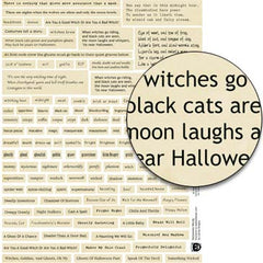 Halloween Words Collage Sheet