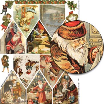 House Ornament Scenes Collage Sheet